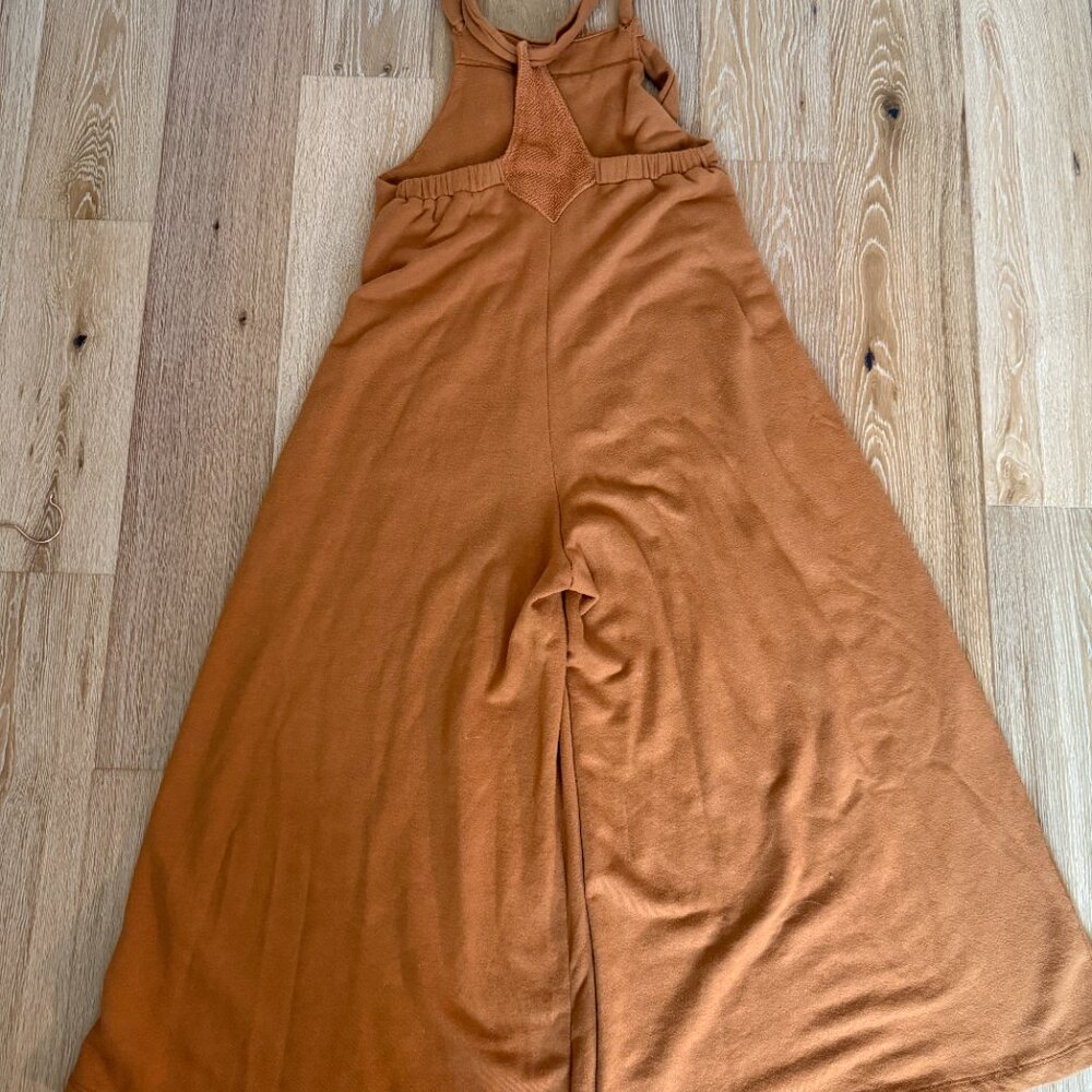 Bucket List - Burnt Orange/Rust Wide Leg Jumpsuit - Size S - Picture 3 of 9
